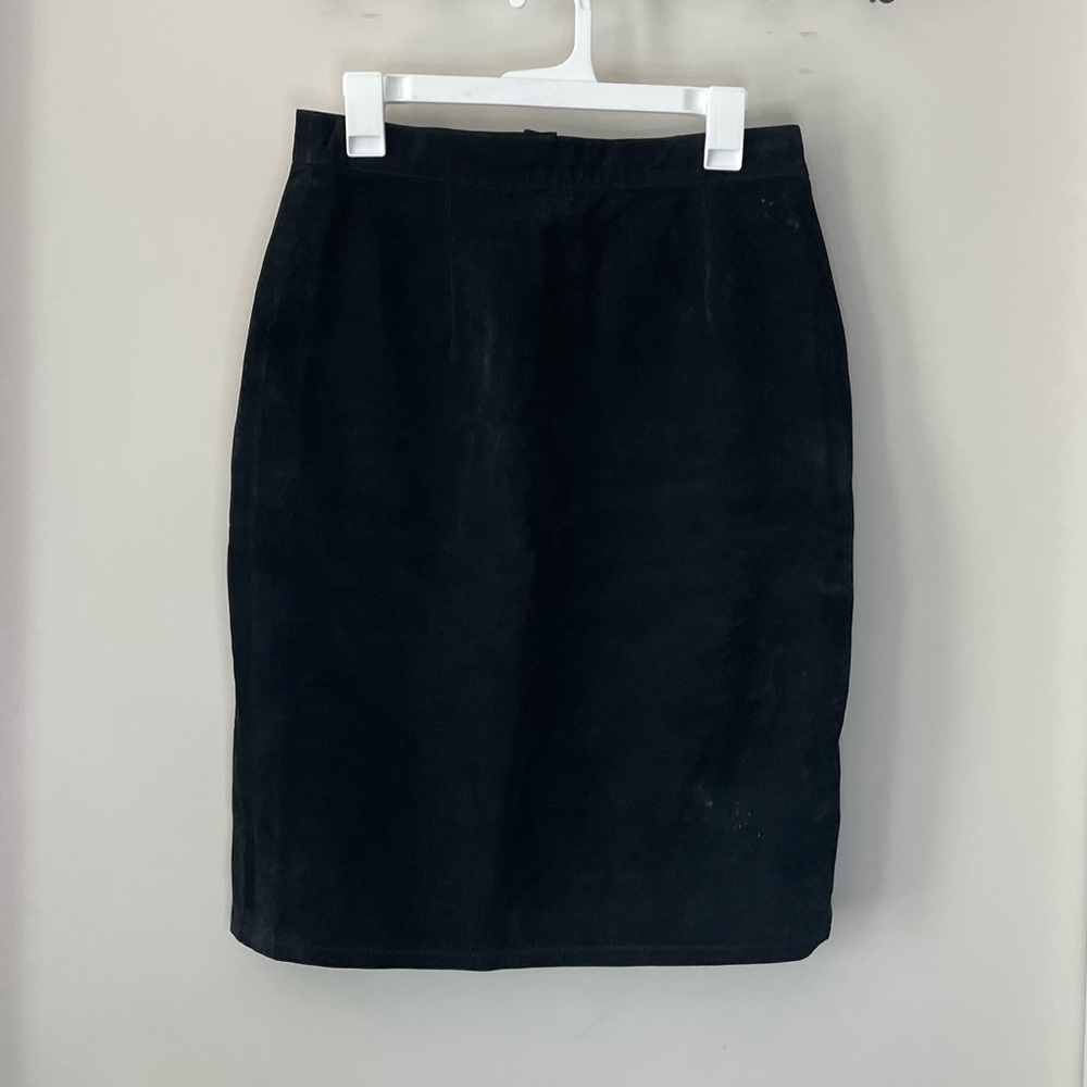 Vintage Primo Leather Knee Length Skirt